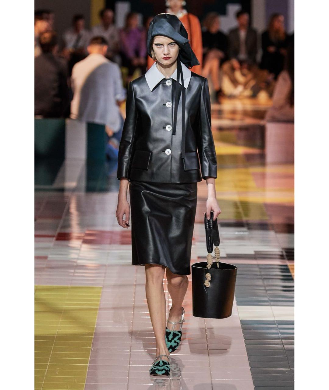 PRADA Черная кожаная сумка тоут, фото 8