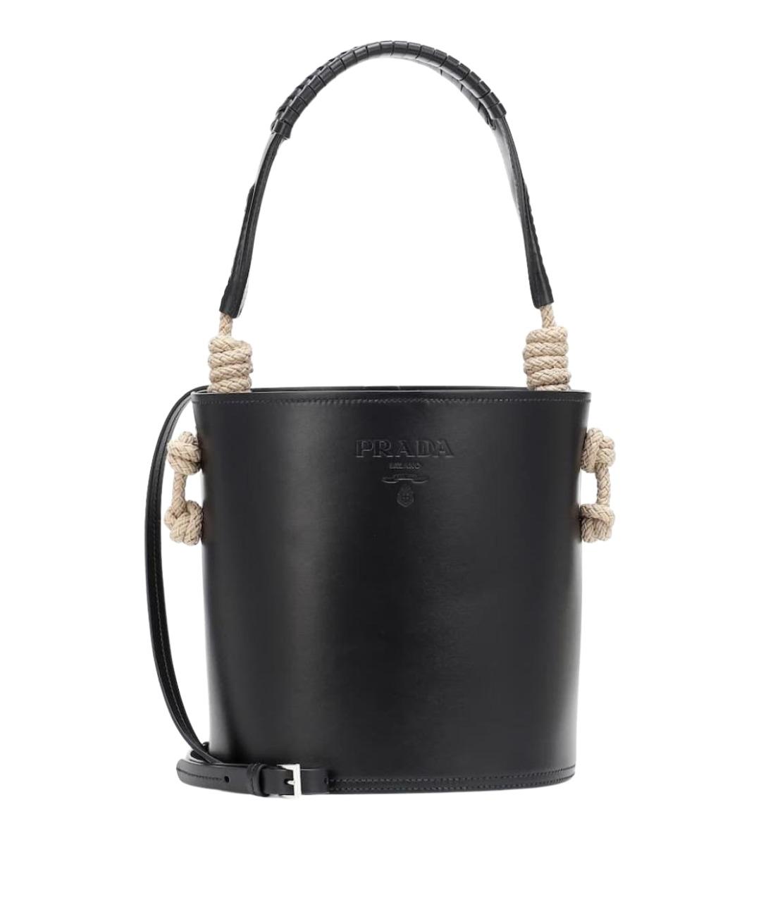 PRADA Черная кожаная сумка тоут, фото 1