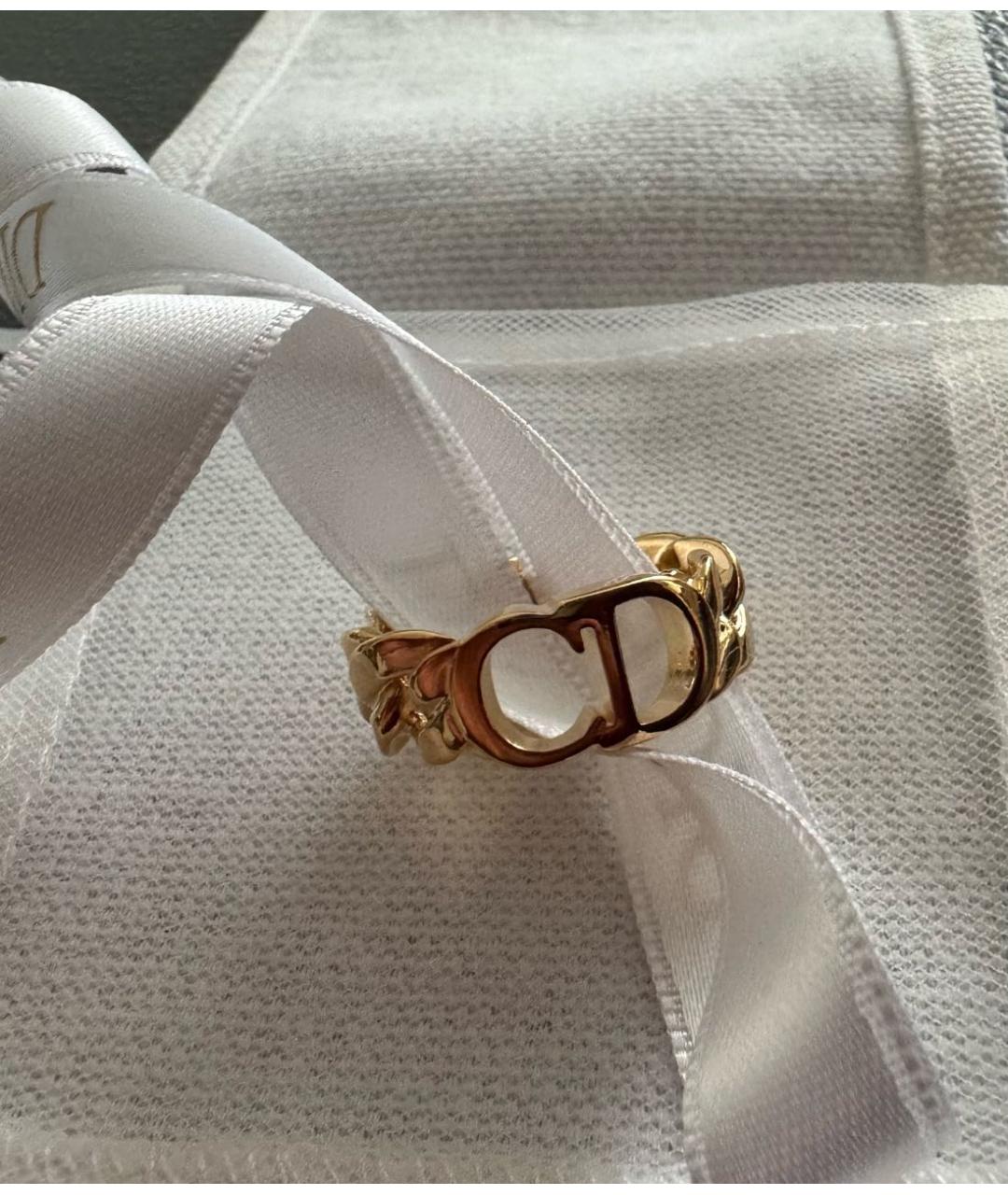 CHRISTIAN DIOR Золотое металлическое кольцо, фото 4