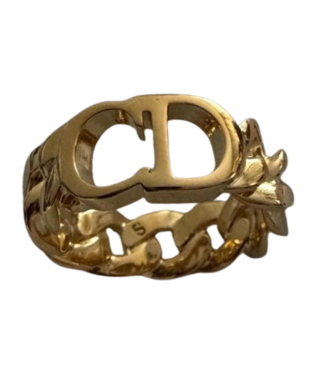 CHRISTIAN DIOR Золотое металлическое кольцо, фото 1