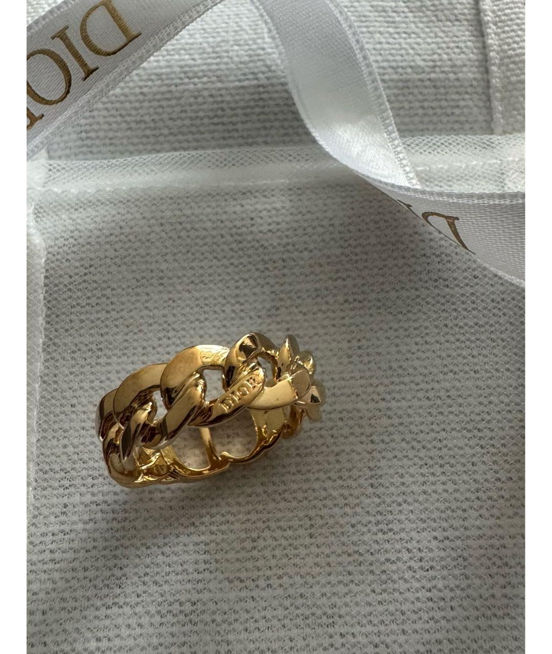 CHRISTIAN DIOR Золотое металлическое кольцо, фото 2