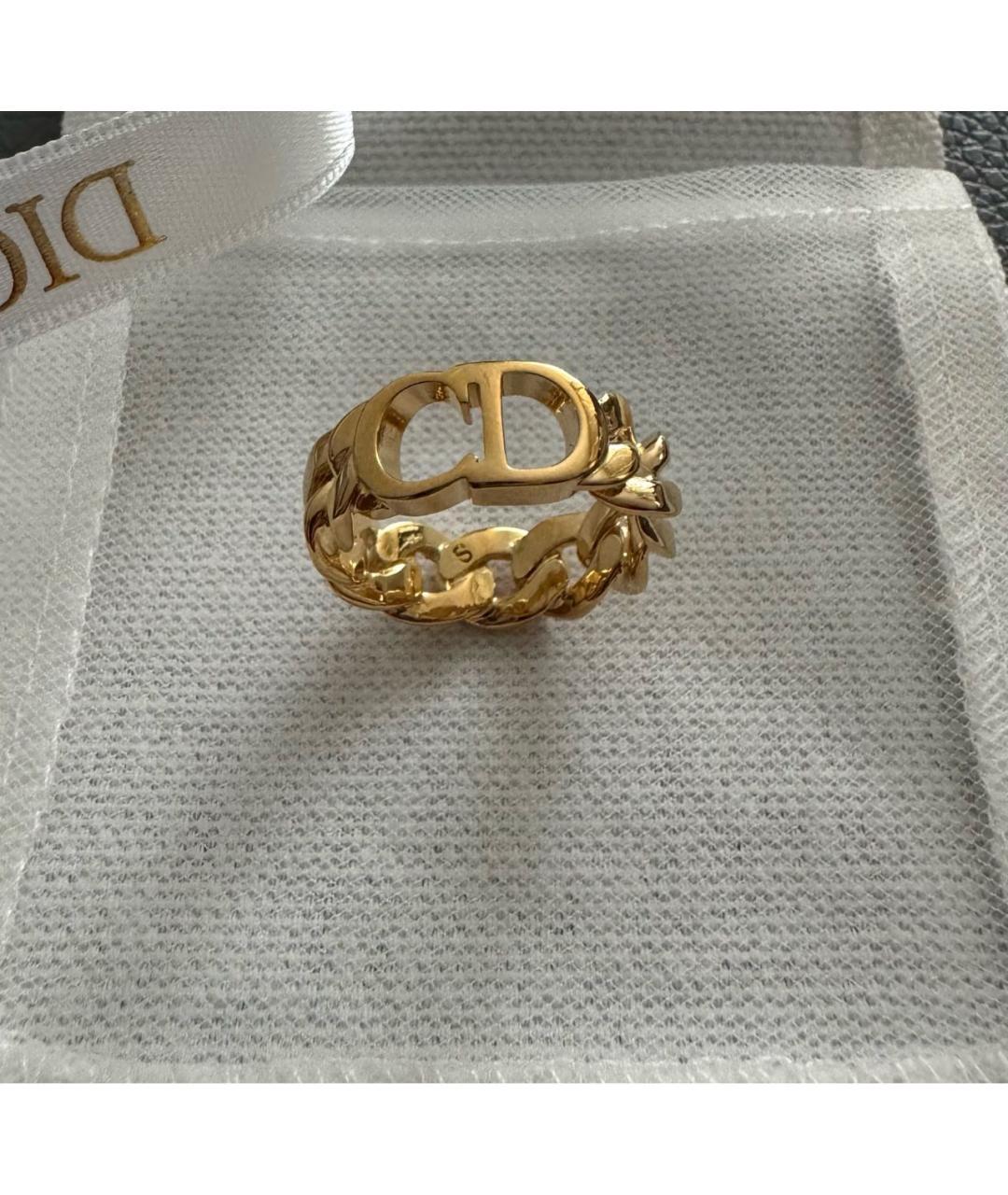 CHRISTIAN DIOR Золотое металлическое кольцо, фото 3