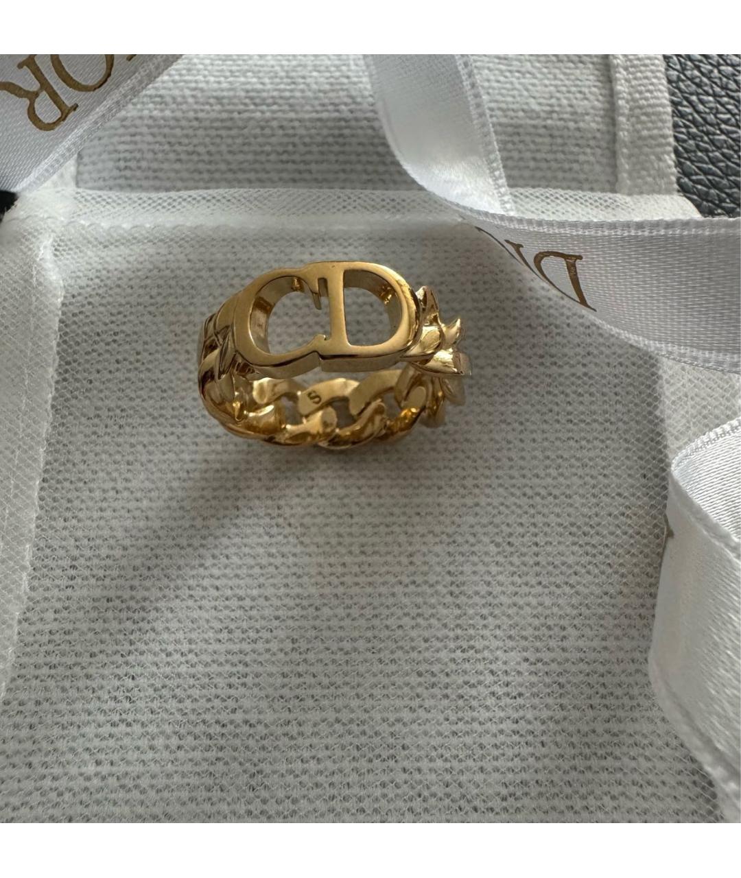 CHRISTIAN DIOR Золотое металлическое кольцо, фото 5