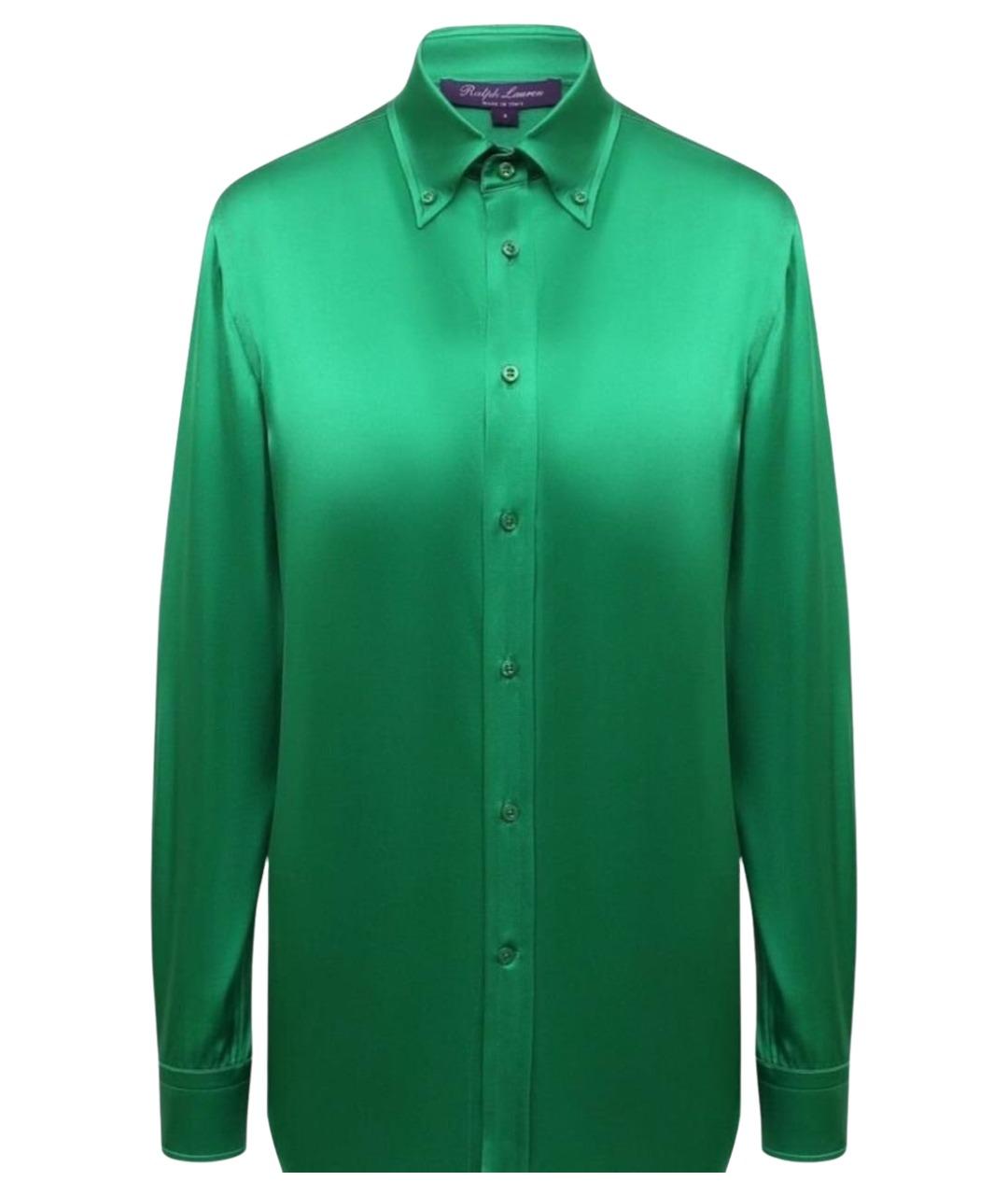 RALPH LAUREN PURPLE LABEL Зеленая шелковая блузы, фото 1