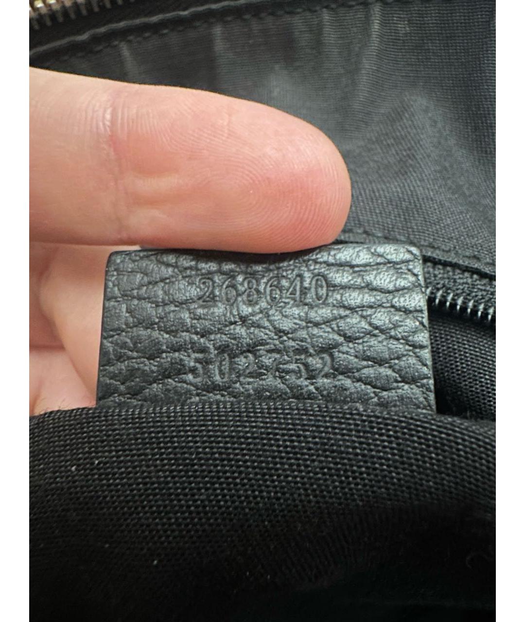 GUCCI Черная тканевая сумка тоут, фото 6