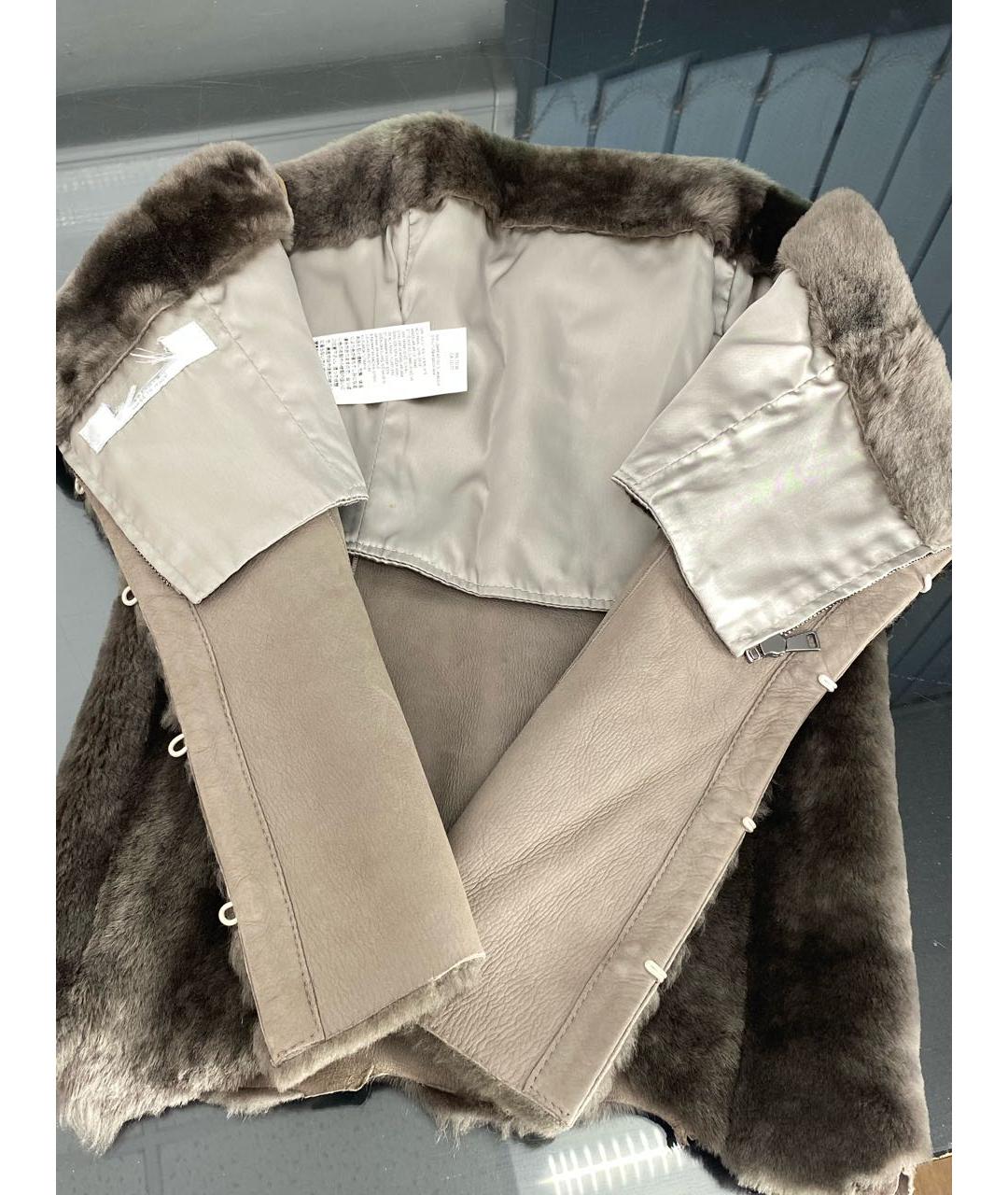 MAX MARA Серый кожаный корсет, фото 2