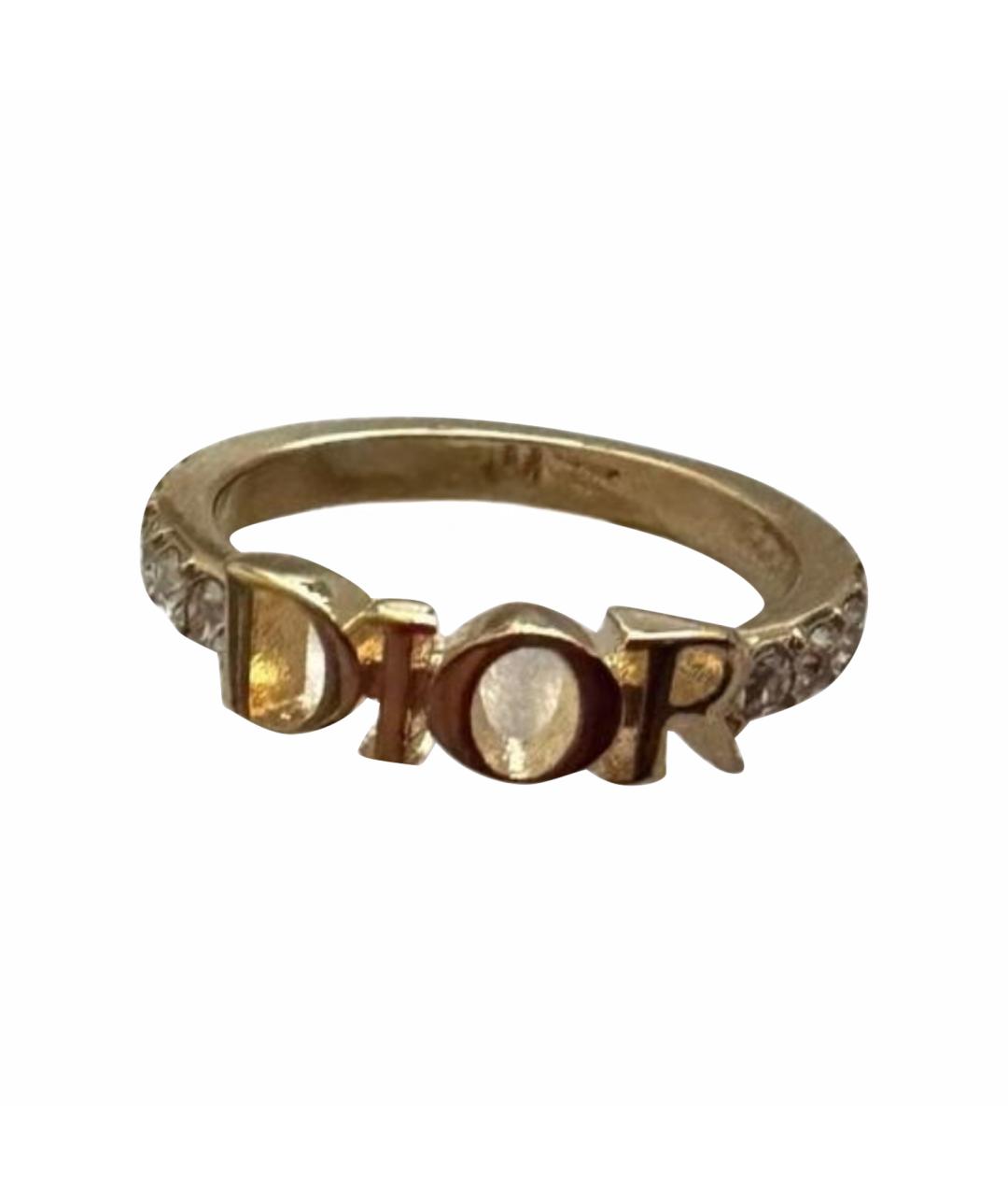 CHRISTIAN DIOR Золотое металлическое кольцо, фото 1