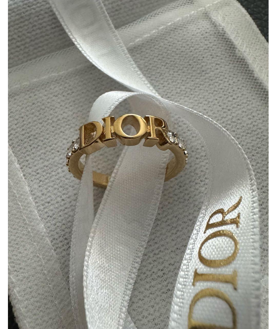 CHRISTIAN DIOR Золотое металлическое кольцо, фото 2