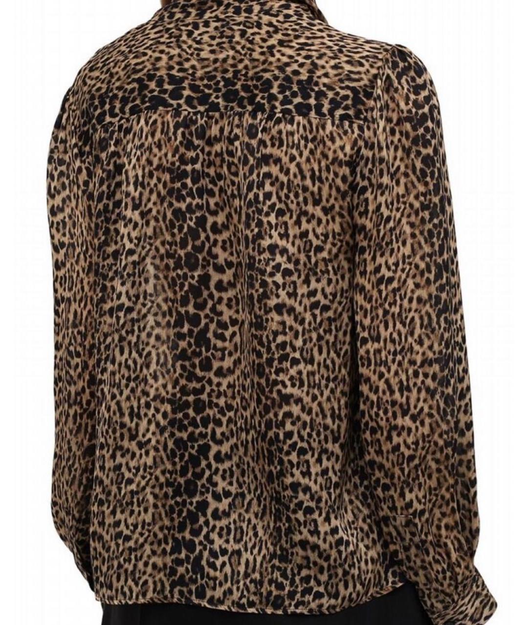 SAINT LAURENT Коричневая шелковая блузы, фото 2