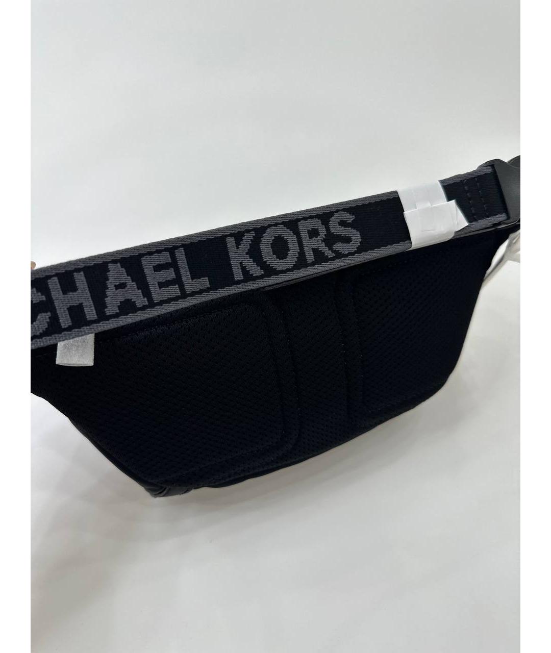MICHAEL KORS Черная кожаная поясная сумка, фото 7