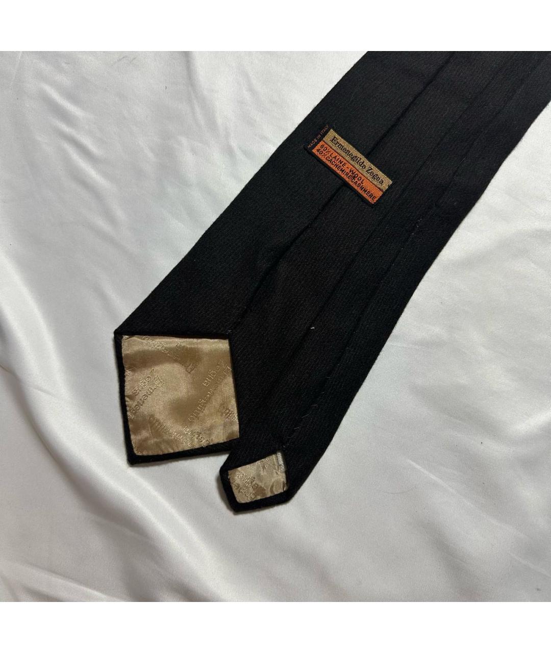 ERMENEGILDO ZEGNA XXX Коричневый шерстяной галстук, фото 3