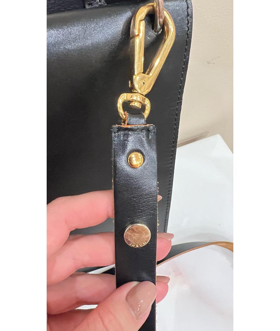 MARNI Черная кожаная сумка с короткими ручками, фото 7