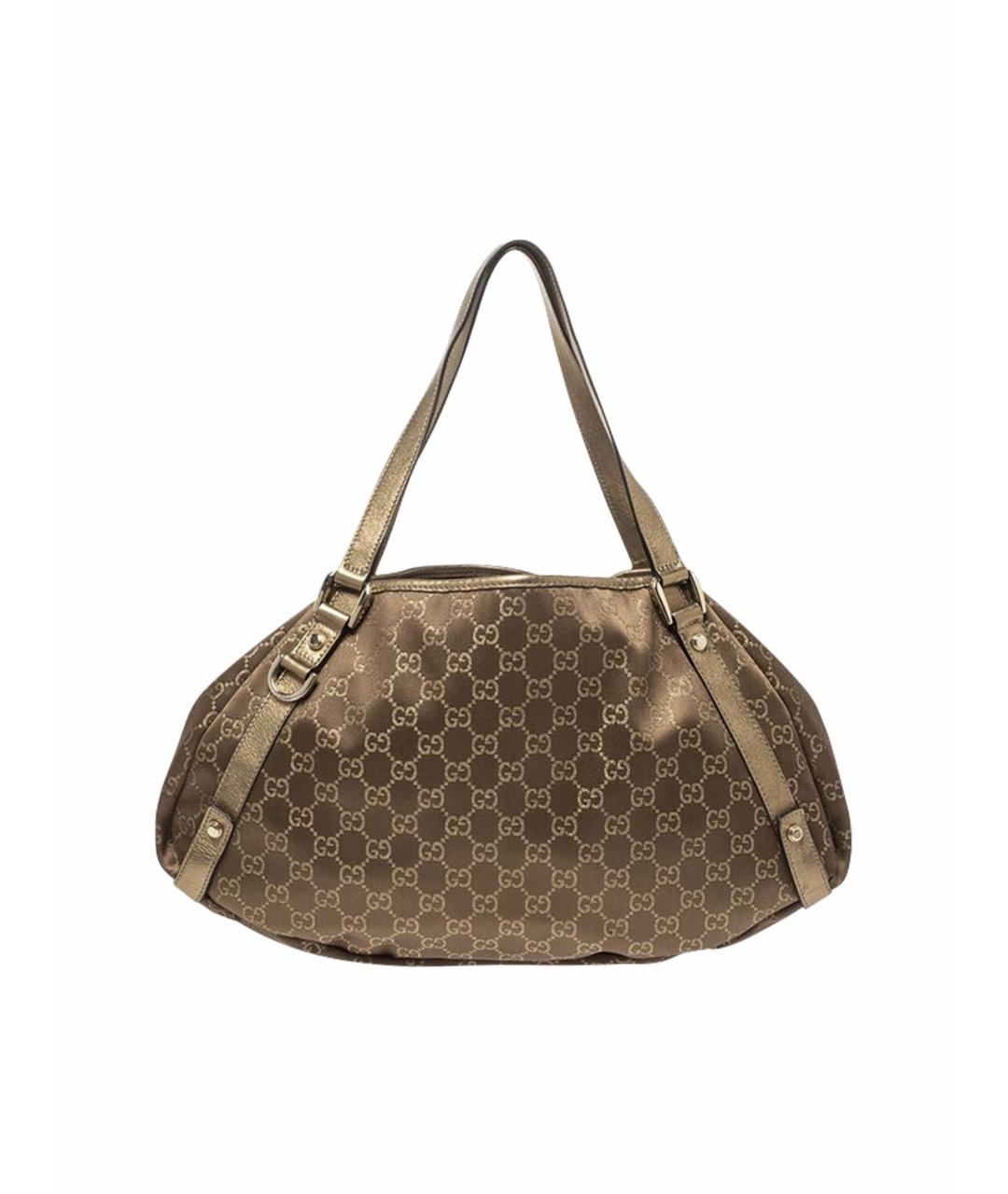 GUCCI Золотая тканевая сумка тоут, фото 1