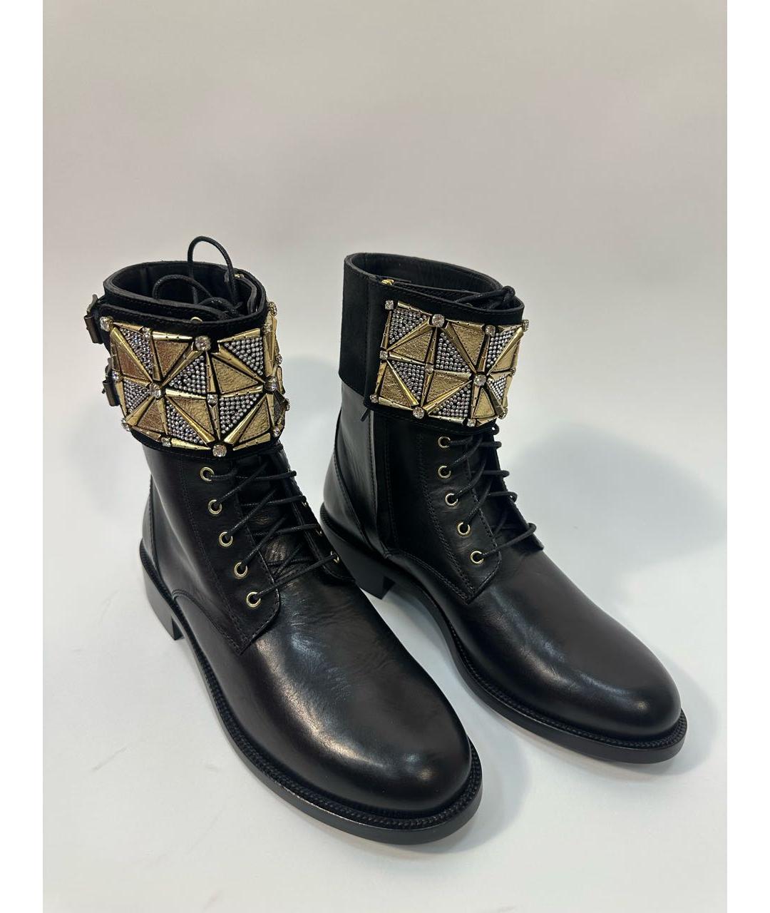 RENE CAOVILLA Черные кожаные ботинки, фото 2