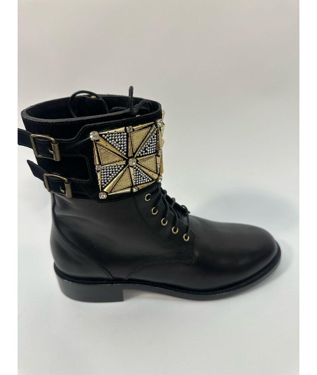 RENE CAOVILLA Черные кожаные ботинки, фото 9