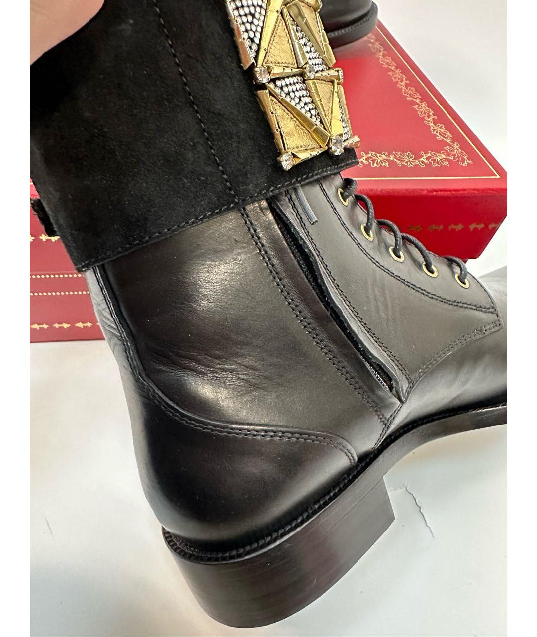 RENE CAOVILLA Черные кожаные ботинки, фото 7