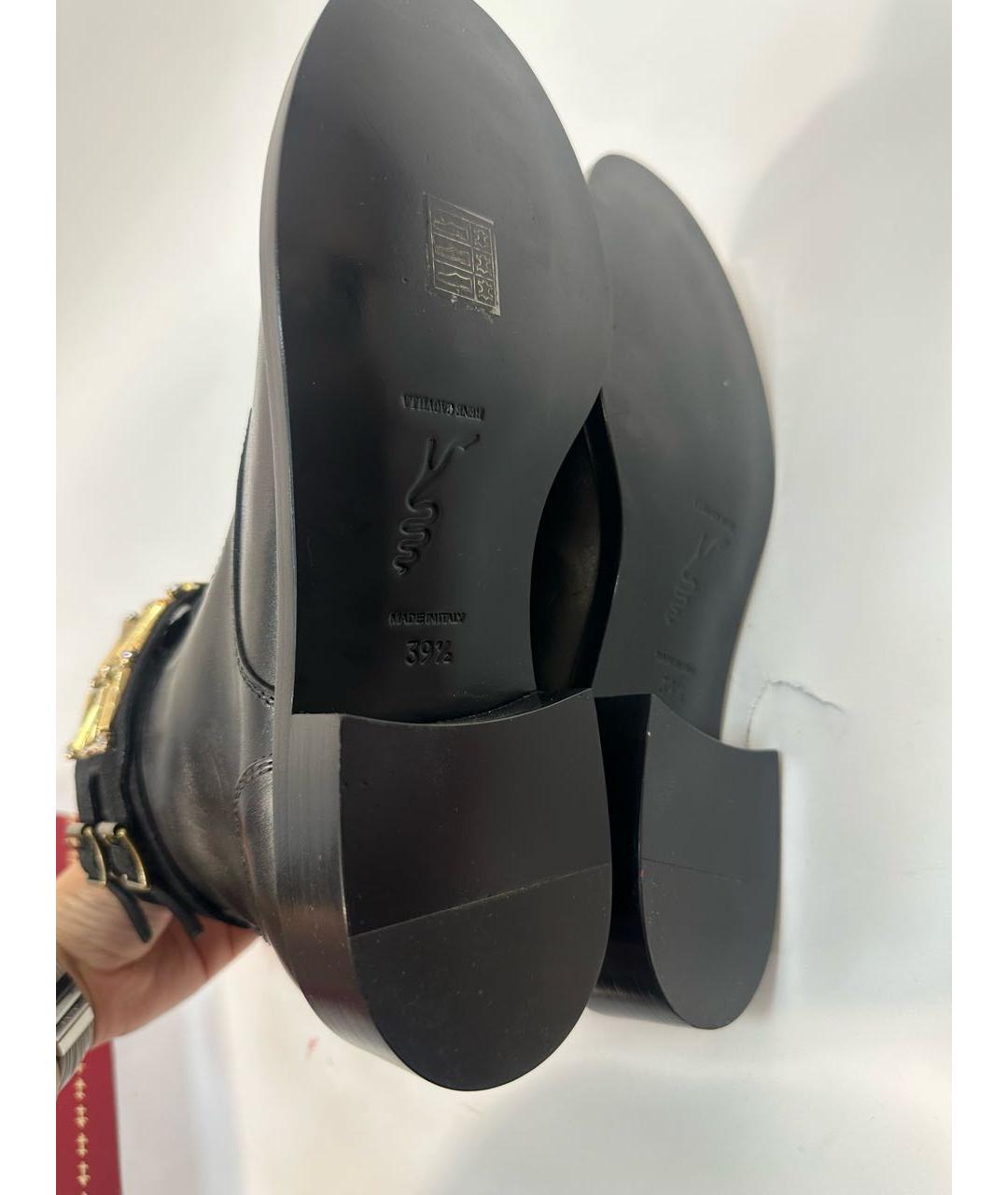 RENE CAOVILLA Черные кожаные ботинки, фото 5