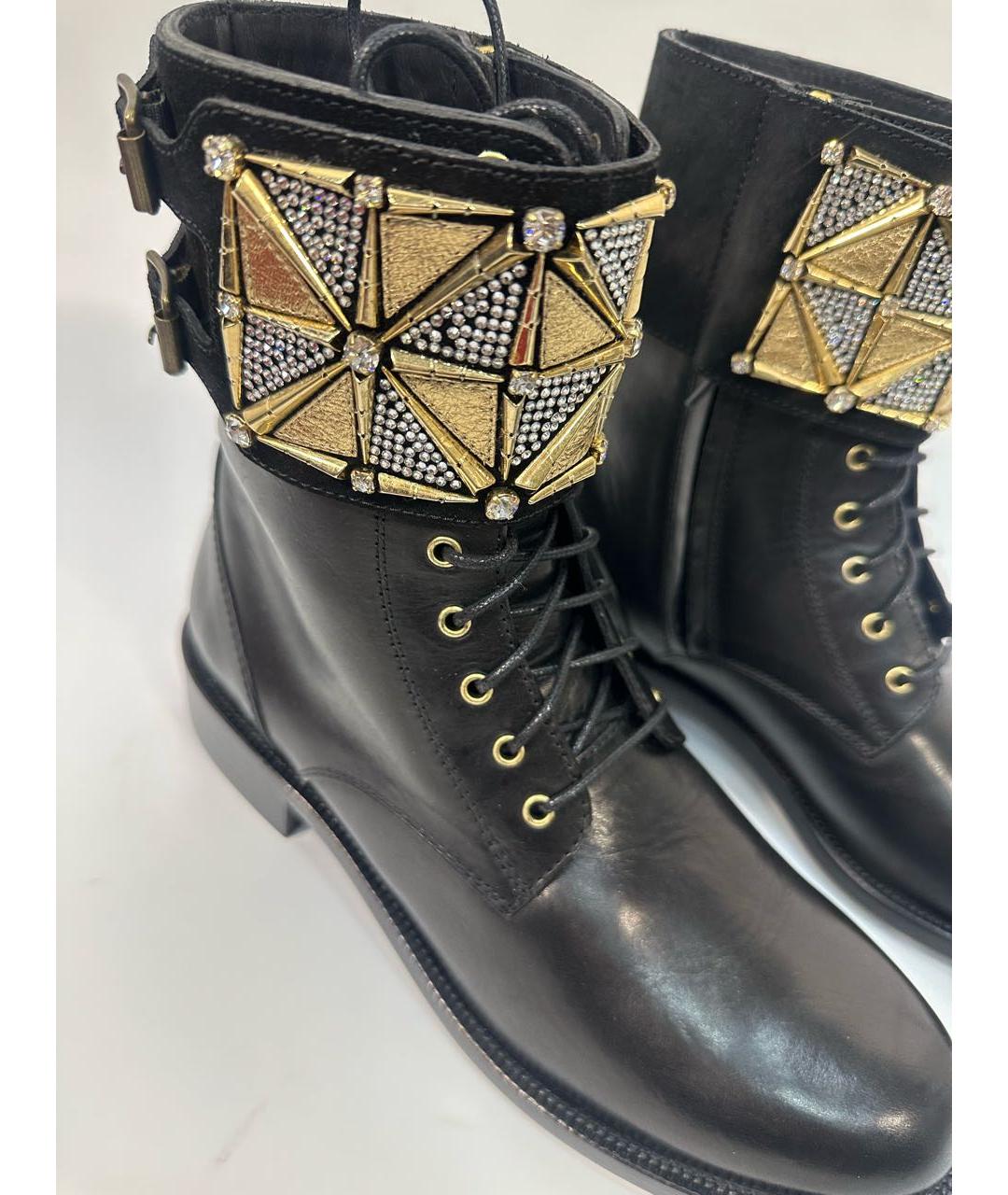 RENE CAOVILLA Черные кожаные ботинки, фото 8