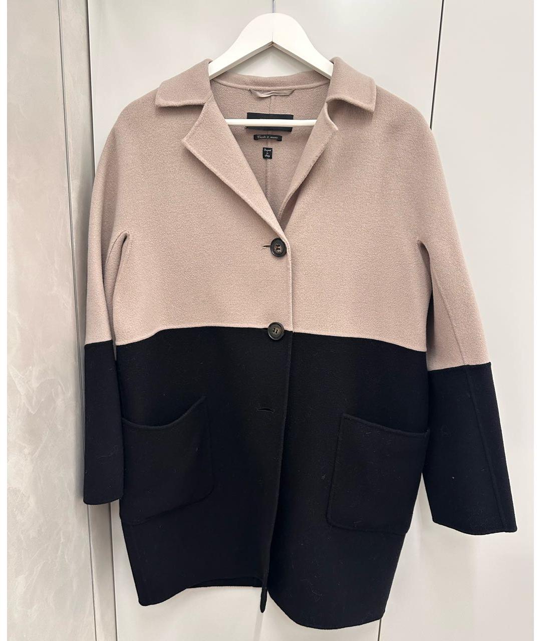 'S MAX MARA Черное шерстяное пальто, фото 7