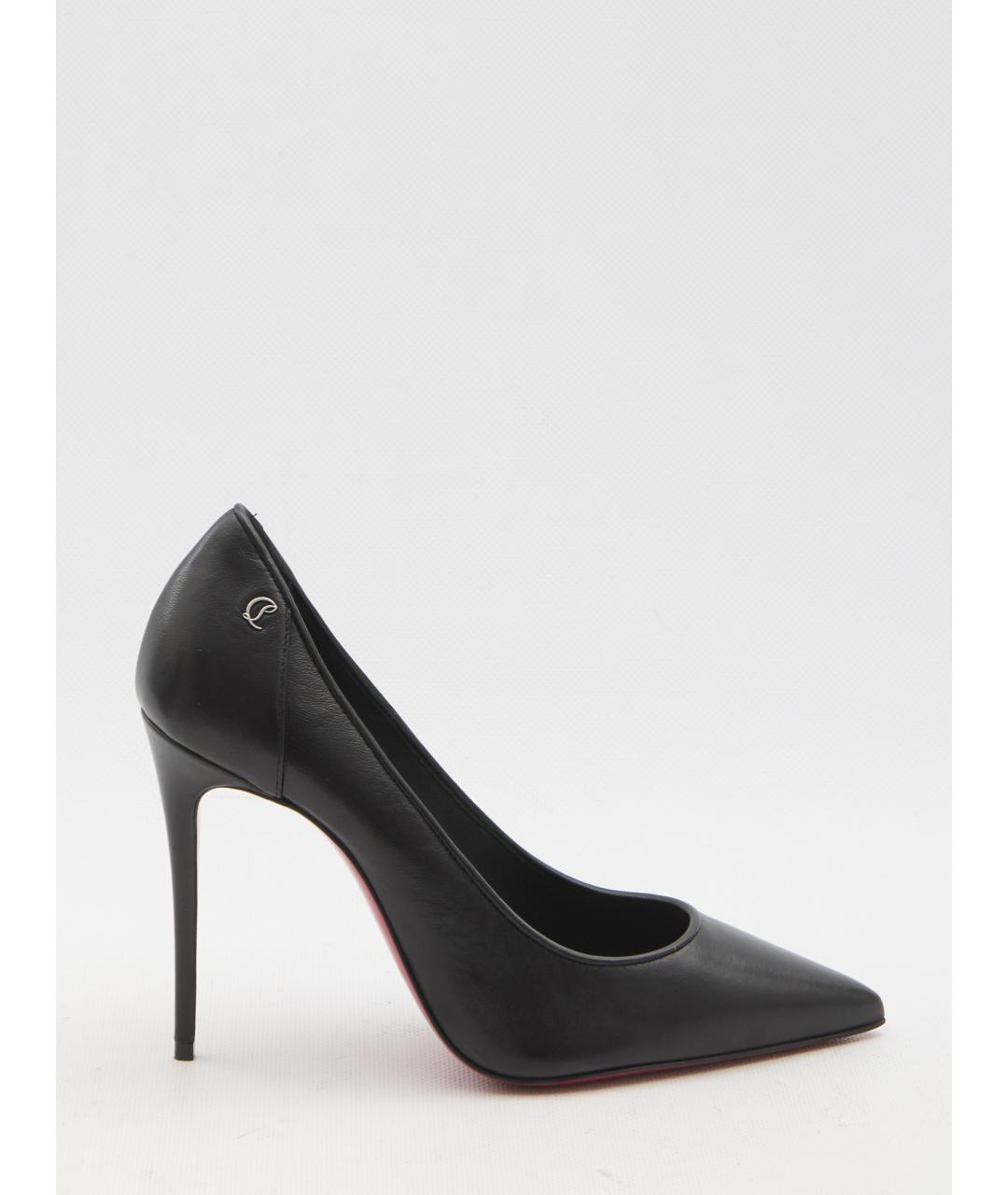 CHRISTIAN LOUBOUTIN Черные кожаные туфли, фото 6