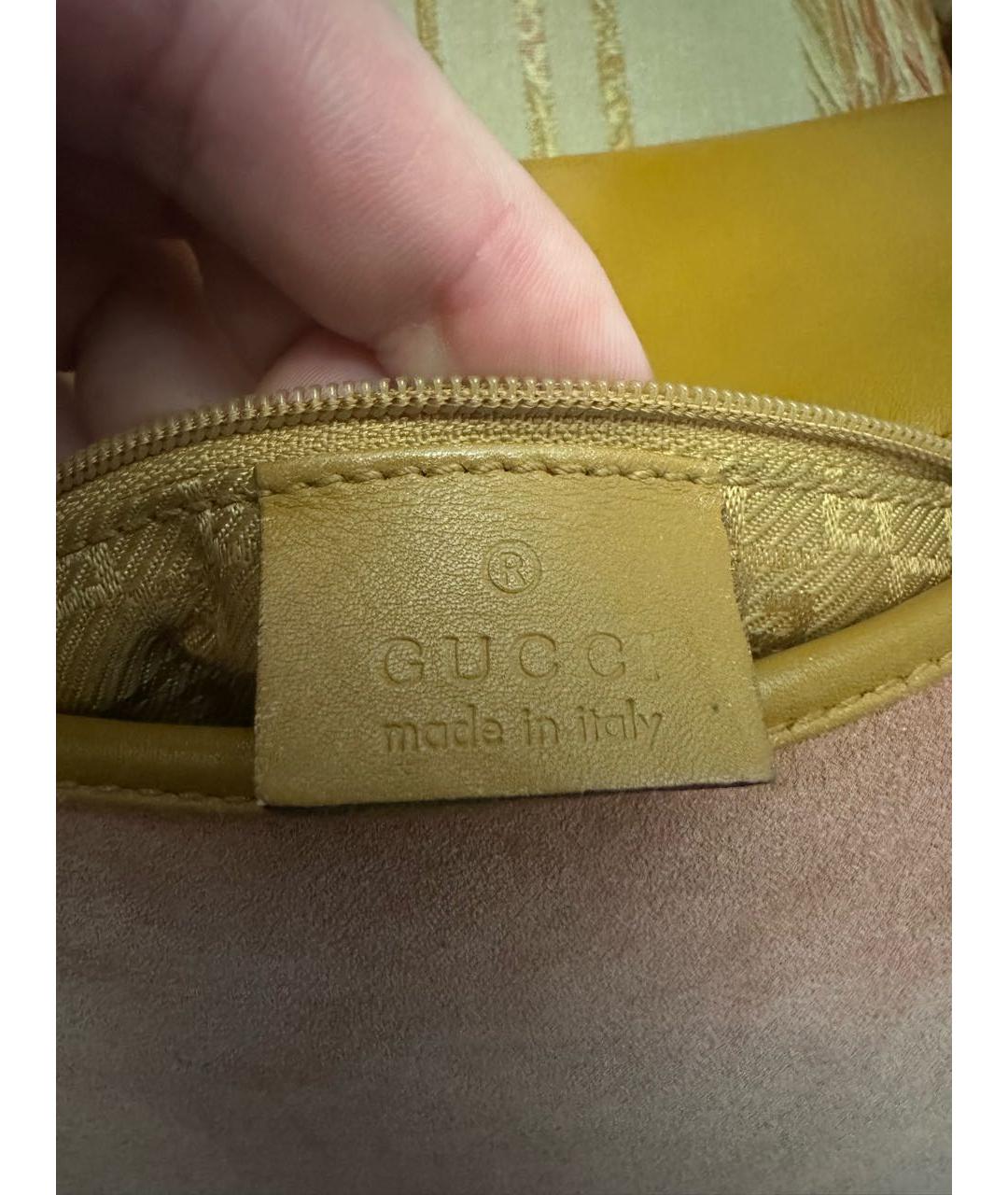 GUCCI Коралловая замшевая сумка с короткими ручками, фото 3