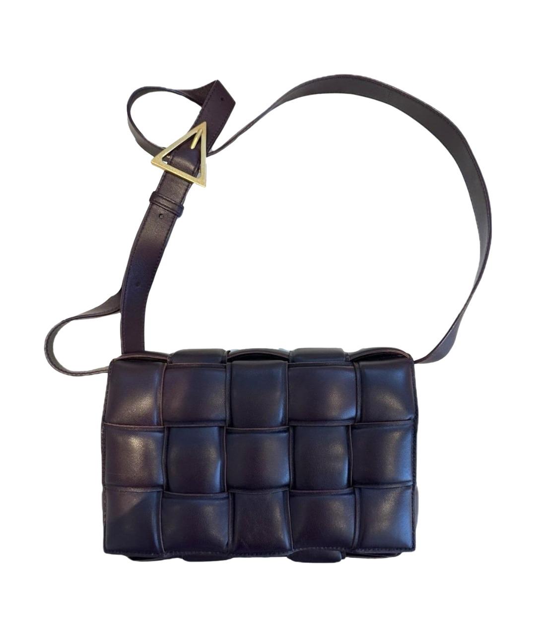 BOTTEGA VENETA Бордовая кожаная сумка через плечо, фото 1