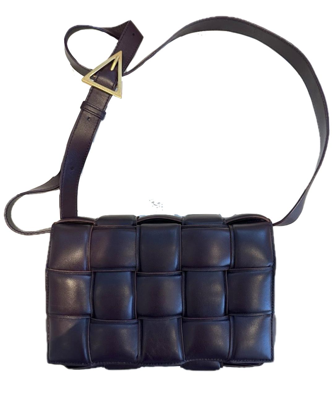 BOTTEGA VENETA Бордовая кожаная сумка через плечо, фото 10