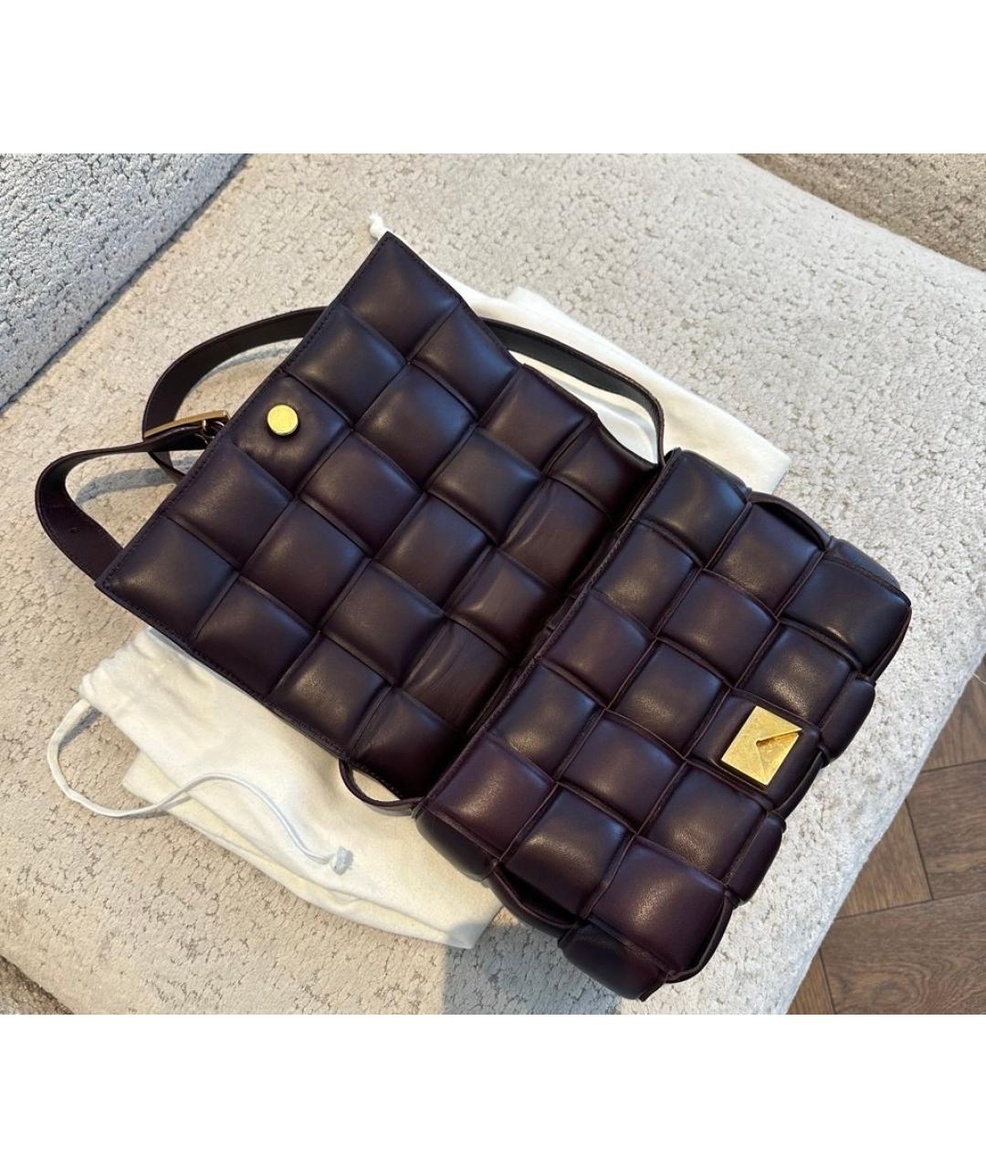 BOTTEGA VENETA Бордовая кожаная сумка через плечо, фото 4