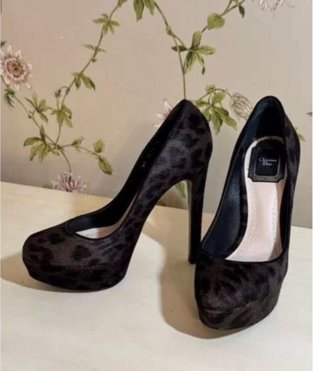 CHRISTIAN DIOR Коричневые кожаные туфли, фото 2