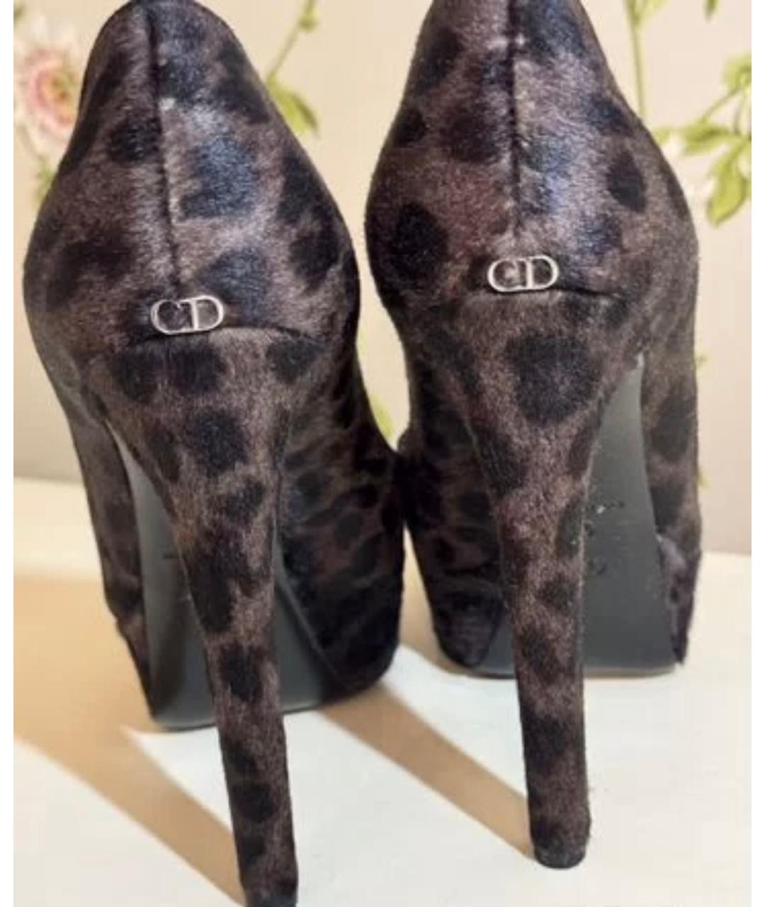 CHRISTIAN DIOR Коричневые кожаные туфли, фото 3