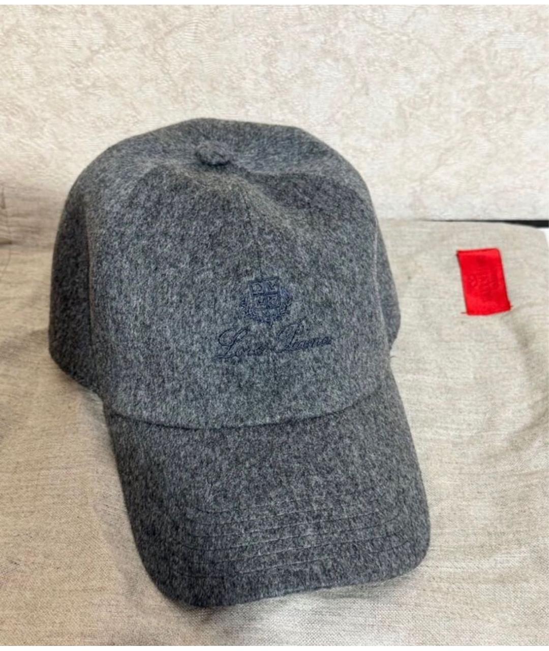 LORO PIANA Серая кашемировая кепка/бейсболка, фото 8