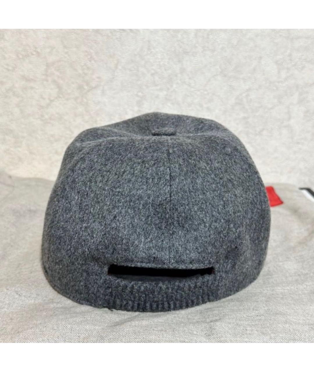 LORO PIANA Серая кашемировая кепка/бейсболка, фото 4