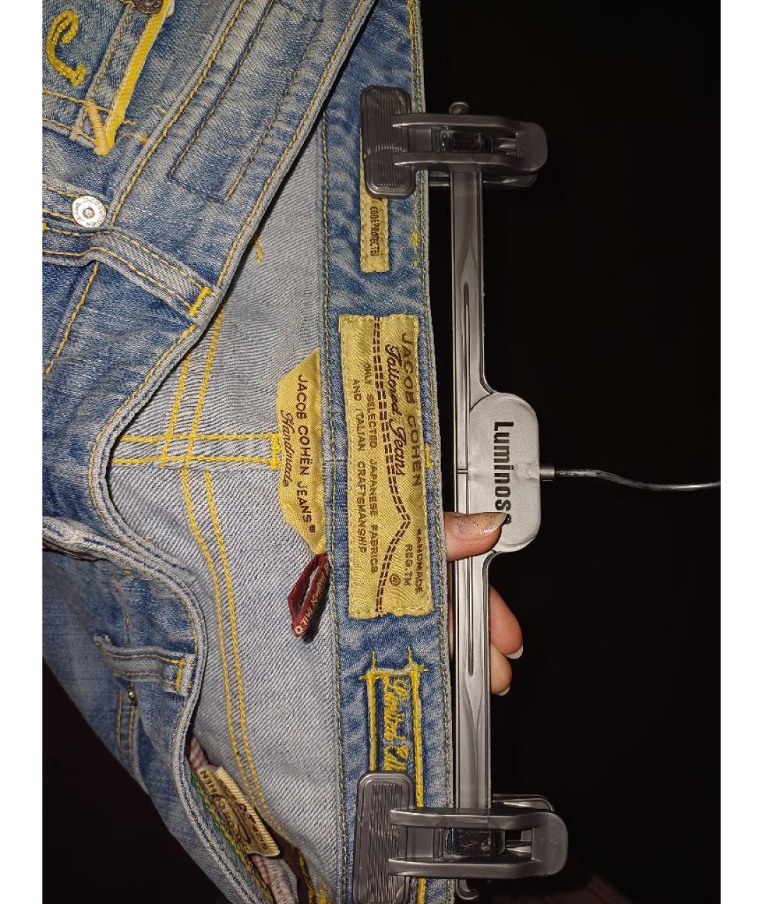 JACOB COHEN Голубые прямые джинсы, фото 3