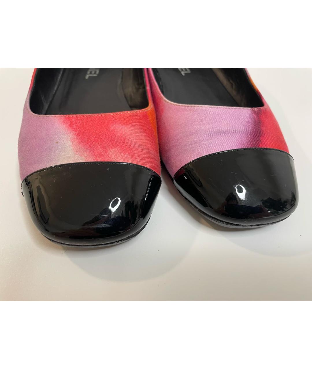 CHANEL Розовые текстильные балетки, фото 6