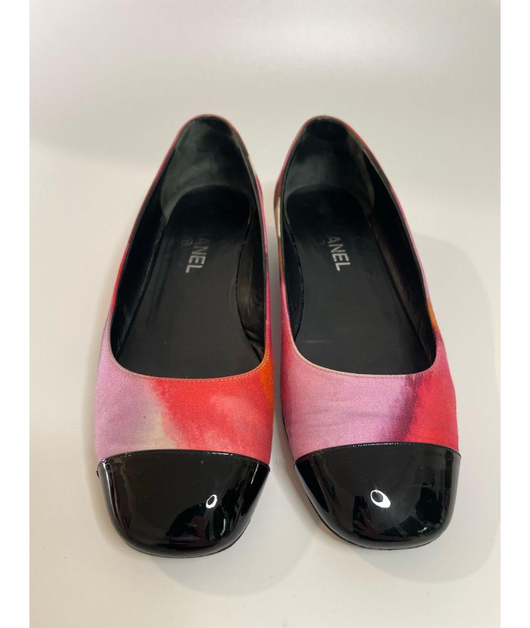 CHANEL Розовые текстильные балетки, фото 4