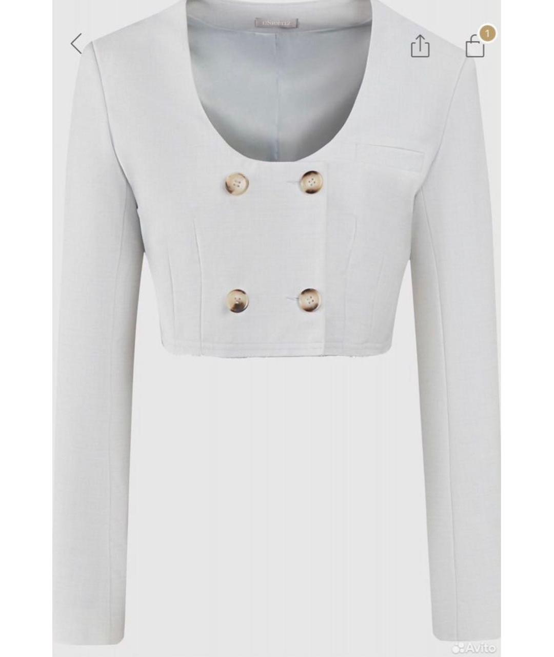 12 STOREEZ Серый полиэстеровый жакет/пиджак, фото 3