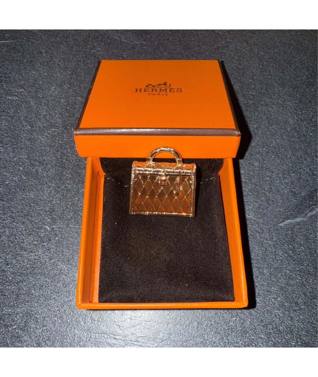 HERMES Золотой брелок, фото 2