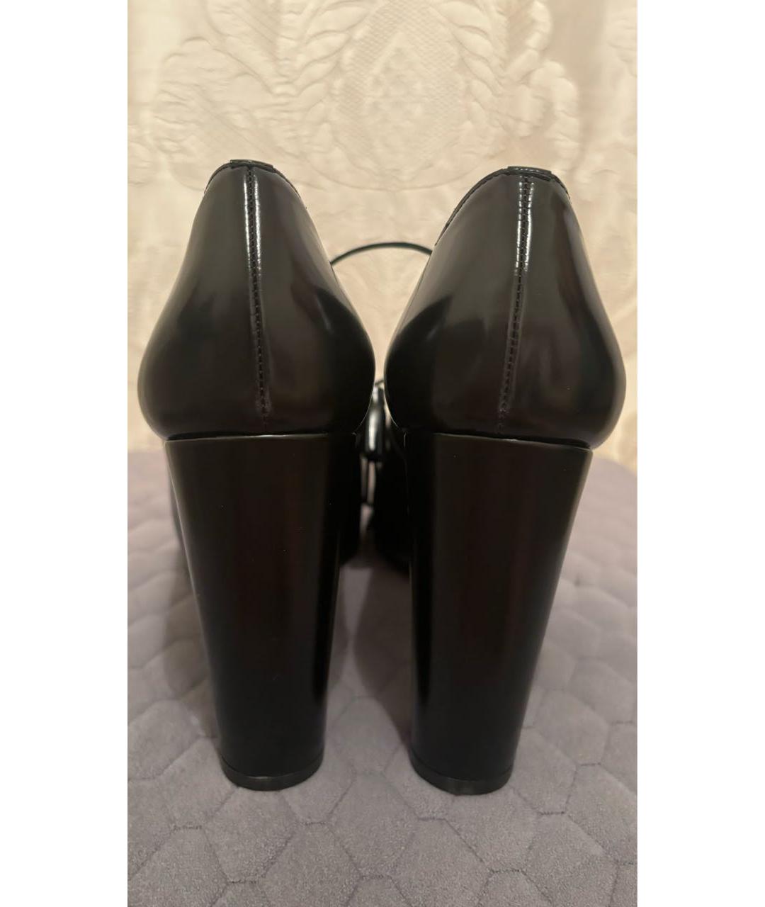 MAX MARA Черные кожаные туфли, фото 3