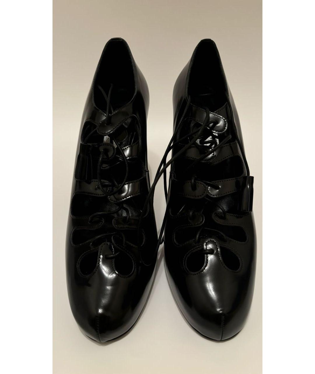 MAX MARA Черные кожаные туфли, фото 3