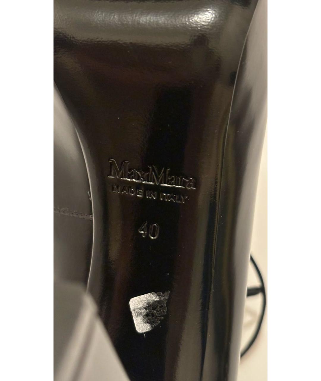 MAX MARA Черные кожаные туфли, фото 4