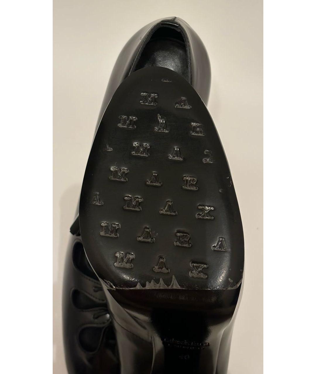 MAX MARA Черные кожаные туфли, фото 5