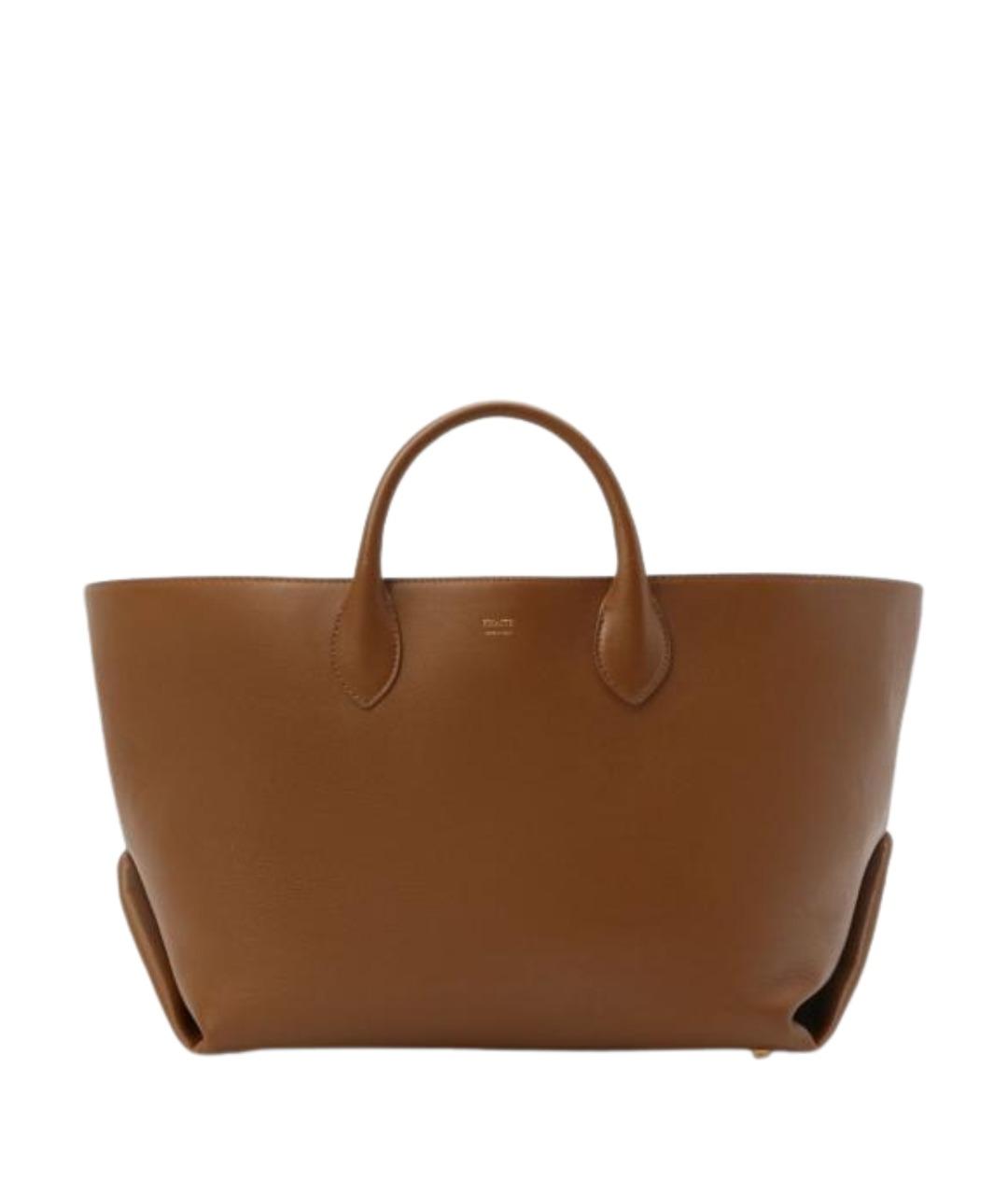 KHAITE Коричневая кожаная сумка тоут, фото 1