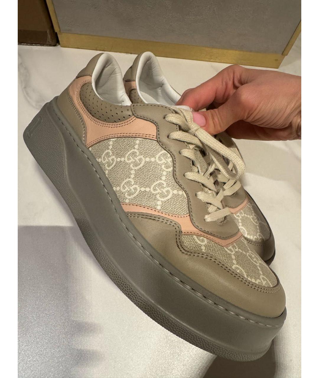 GUCCI Мульти кожаные кеды, фото 7