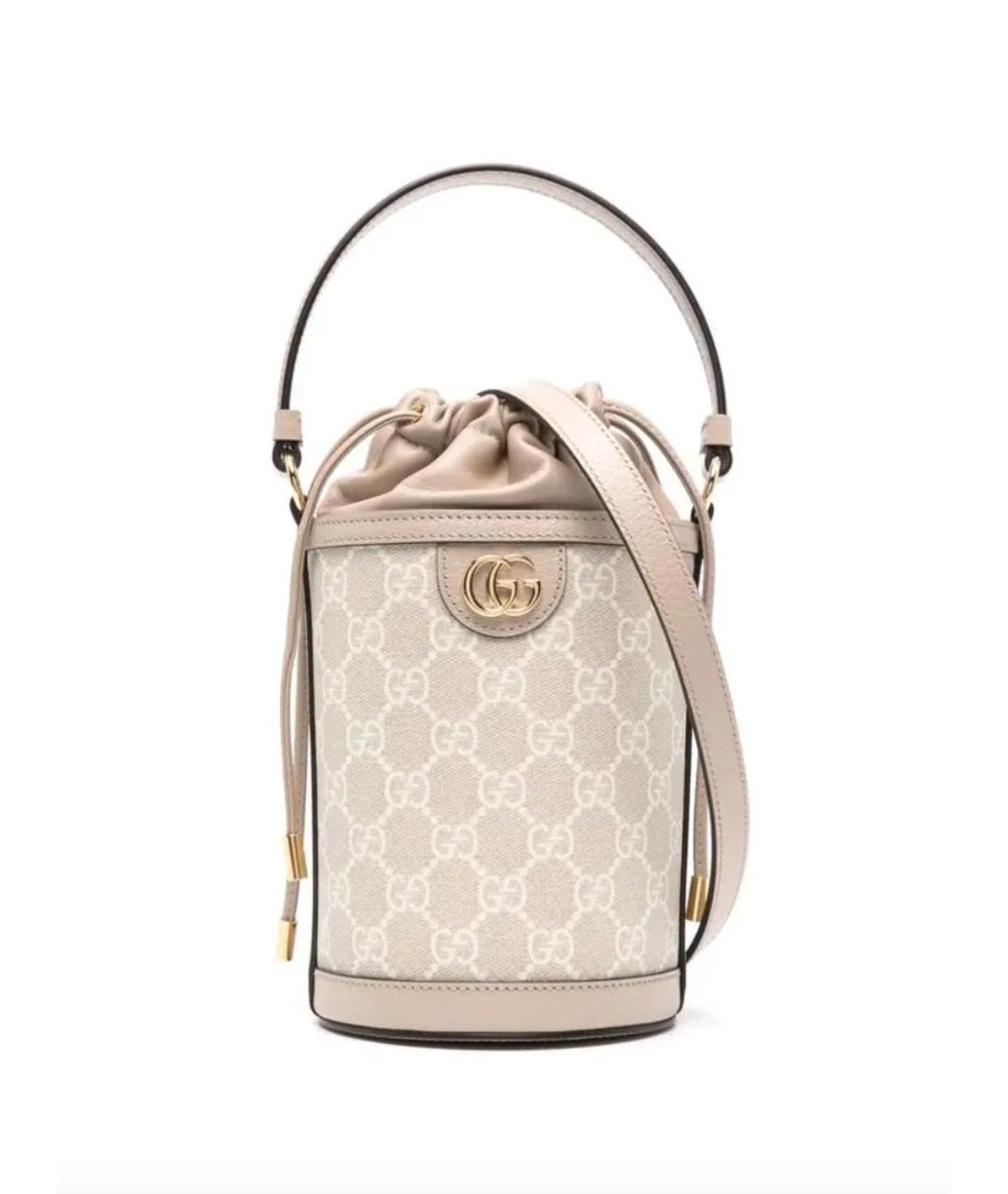 GUCCI Бежевая кожаная сумка через плечо, фото 10