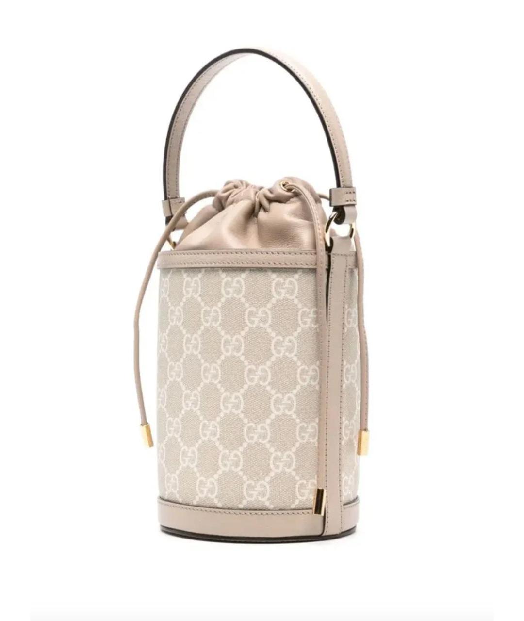 GUCCI Бежевая кожаная сумка через плечо, фото 2