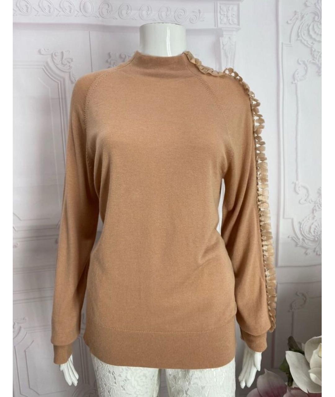 MAX MARA Бежевый шерстяной джемпер / свитер, фото 9