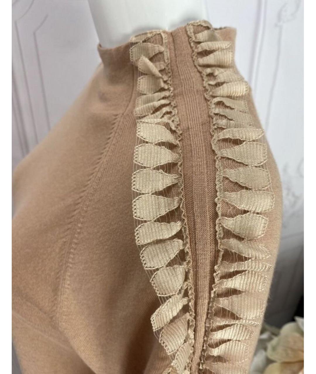 MAX MARA Бежевый шерстяной джемпер / свитер, фото 4