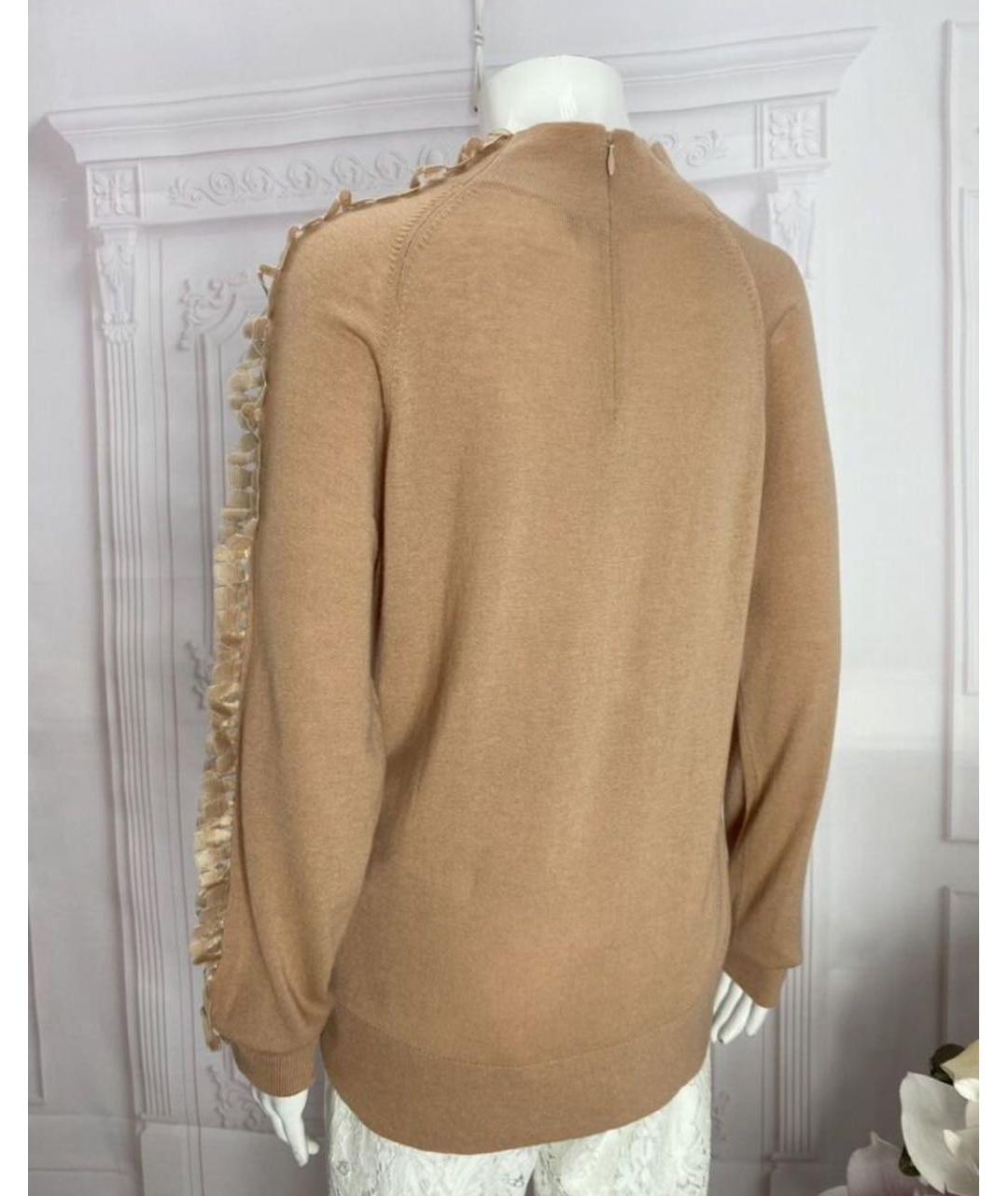 MAX MARA Бежевый шерстяной джемпер / свитер, фото 2