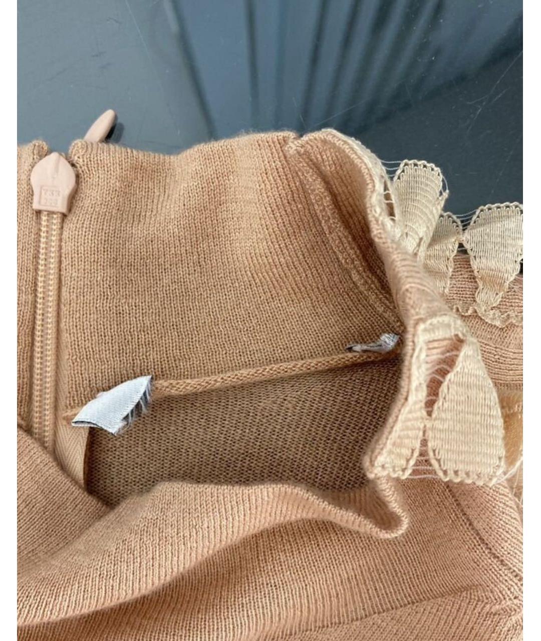 MAX MARA Бежевый шерстяной джемпер / свитер, фото 3