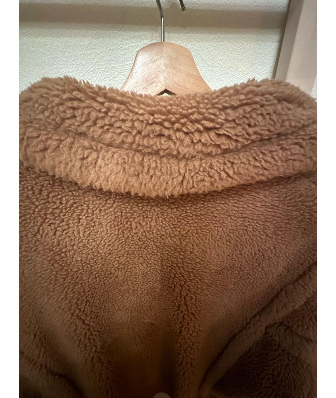 MAX MARA Коричневая шерстяная шуба, фото 3